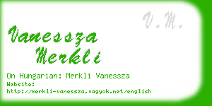 vanessza merkli business card